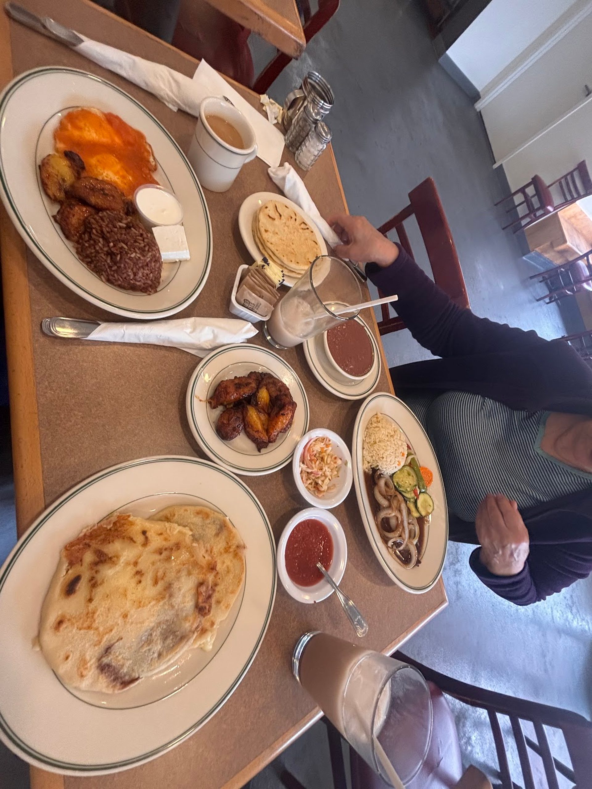 Start with the pupusas